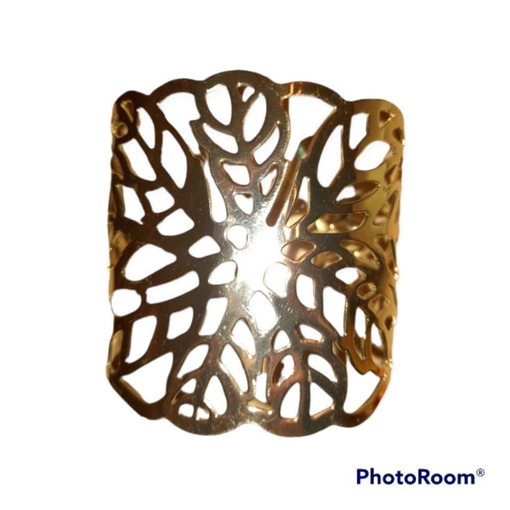 LuxCzar43 Gold Filigree Wrap/Cuff Bracelet